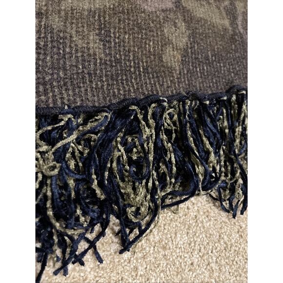 Vintage Saldarini luxury scarf / wrap mohair blend Italian Floral Fringed - Picture 3 of 12